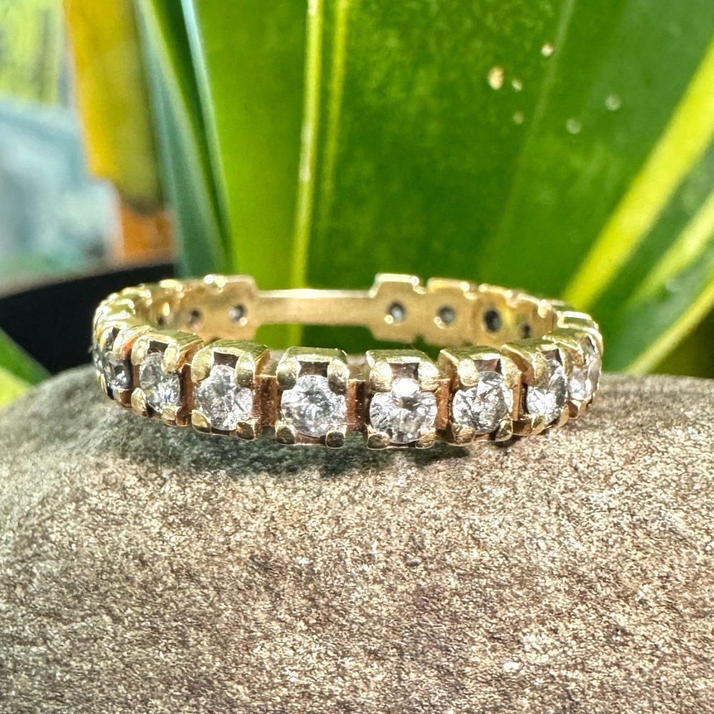 14k Diamond eternity band